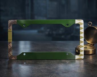 Marco de matrícula de anime - Empuñadura de estoico: Edición minimalista con diseño de katana