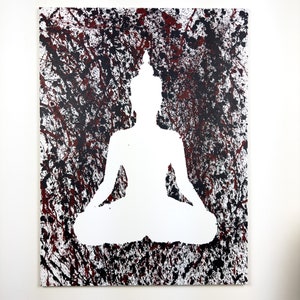 Feurige Buddha Zen Kunst auf Leinwand