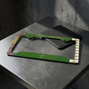 Anime License Plate Frame - Stoic's Hilt: The 'Nothing Happened' // Katana Wrap Edition