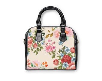 Flowers Shoulder Handbag