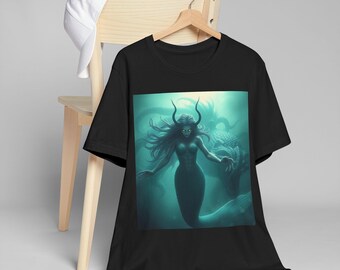 Evil Mermaid Unisex T-Shirt, Dark Fantasy Graphic Tee