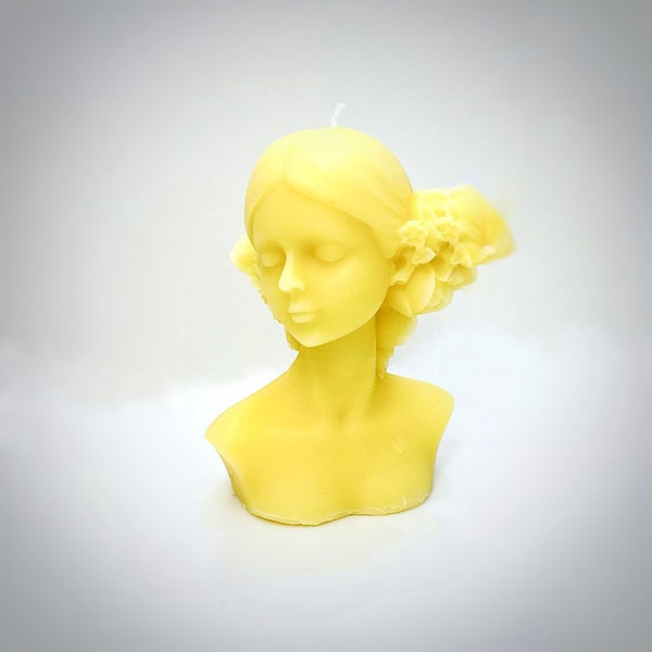 Classical Victorian Bust - Handmade Soy and Beeswax Candle