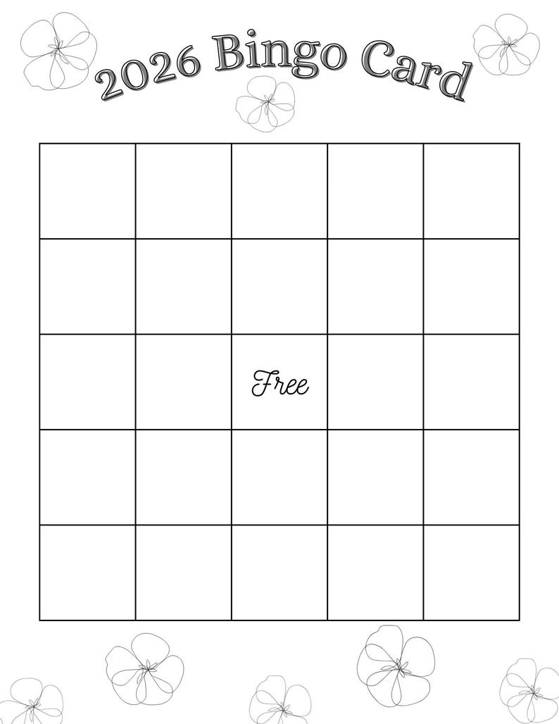 2026 Bingo - Personalized Goals - Vision Board - Etsy