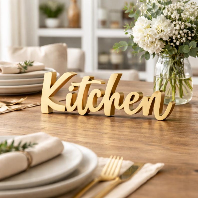 Freestanding Kitchen Sign – Modern Farmhouse Countertop Decor - Etsy