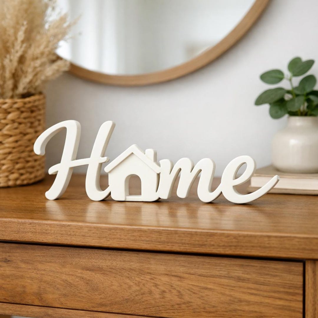 Sense Home Sign Freestanding HOME Sign – Home Decor With House Design, Custom Color ...