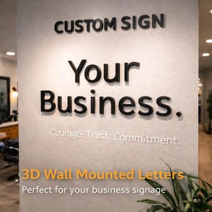 Custom Wall Mounted, Freestanding Letters | Any Font Height 1"–12" | 30+ Colors | Business, School Sign | Price Adjusted Before Purchase