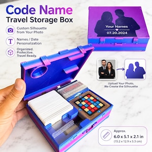Mala personalizada Silhouette Codenames | Caixa Codenames | Organizador | Estojo de viagem