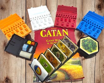 Organizador para el juego Catan: Almacenamiento modular de las piezas de jugador.