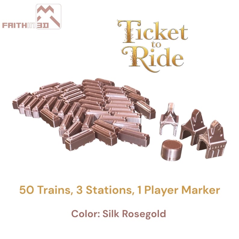 Ticket to Ride custom train pieces