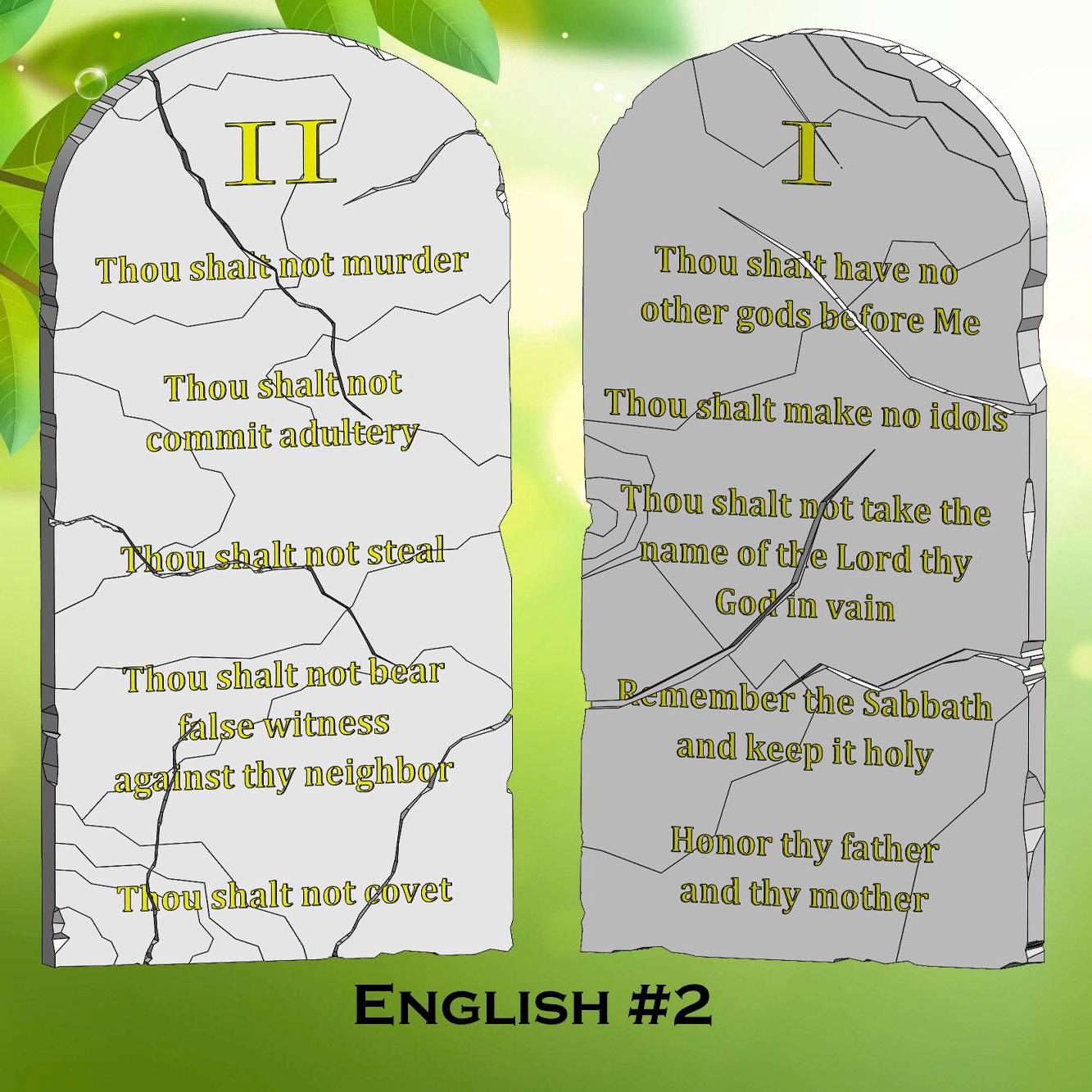 Ten Commandments Tablets – Paleo & English Designs - Etsy