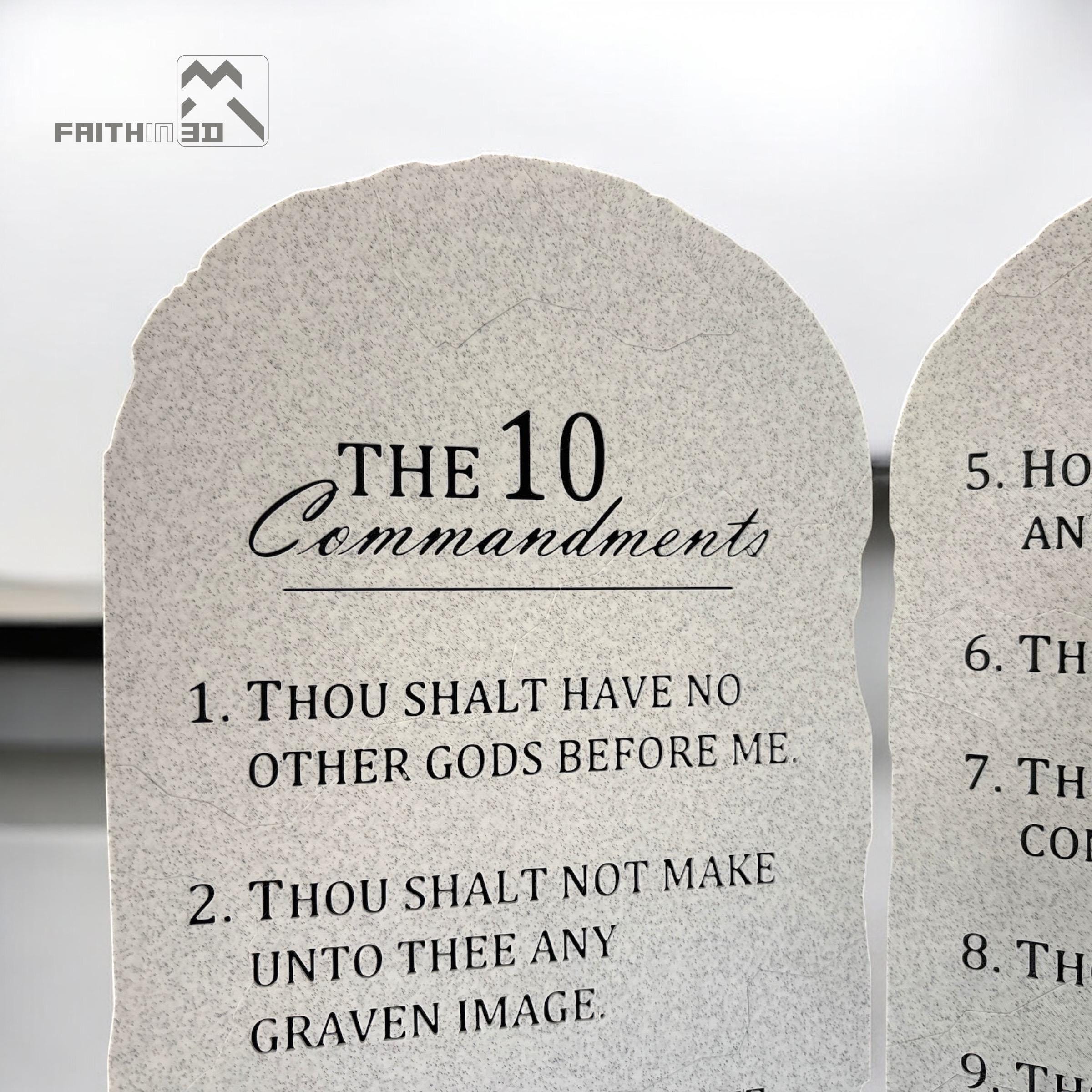 Temn Commandments Ten Commandments Marble Like Tablets, 9.25