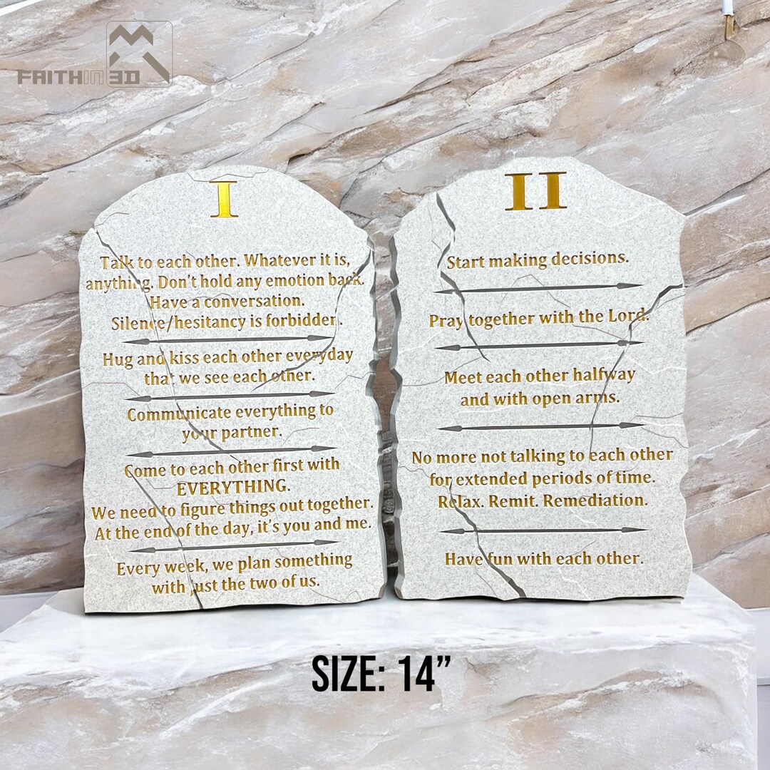 Custom Marble-like Tablets: Personalized Message Plaque, up to 18