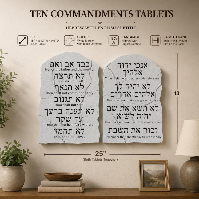 Ten Commandments Wall Art - Etsy