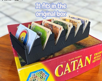 Estuche para guardar cartas de Catán / Organizador Faithin3D para cartas de recursos y desarrollo / Accesorio para juegos de mesa