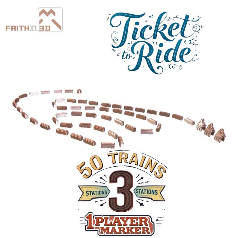Ticket to Ride custom train pieces