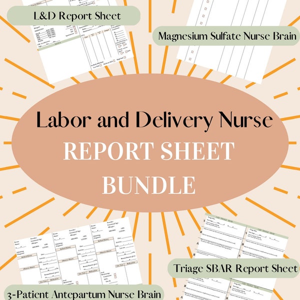 OB Nurse Template, Labor and Delivery nurse report sheet, OB nurse report sheet, OB nurse brain, nurse template, nurse pdf