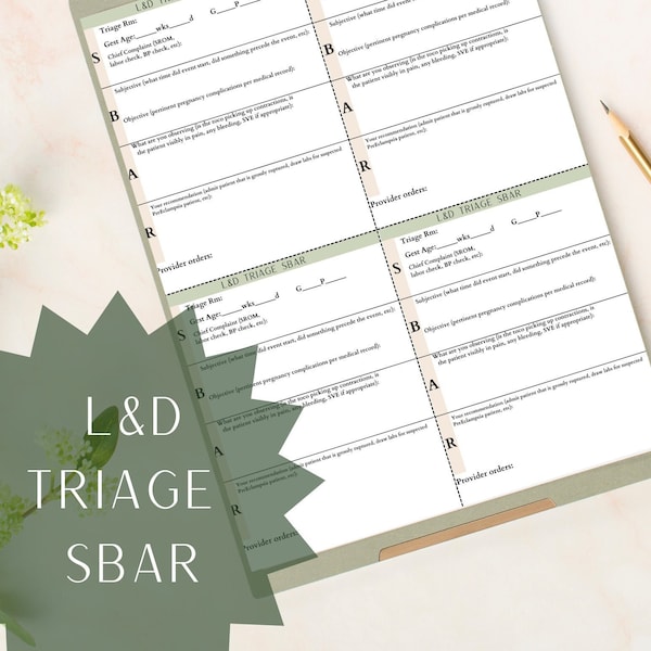 L&D triage SBAR Report sheet, SBAR report to provider tool, new grad labor SBAR guide, labor and delivery triage report to provider, pdf