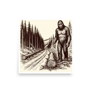 BIGFOOT ART - 18&quot; x 18&quot; Limited Edition Print (150 copies) - Title: &quot;Encroachment&quot;