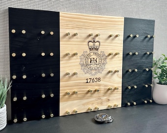 Personalized Police Challenge Coin Display: Engraved Agency Crest, Handmade