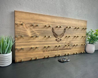 Challenge Coin Display | Thin Blue Line | Challenge Coin Holder | Police Gift | Law Enforcement Gift | Police Coin Display