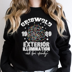 Griswold Family Exterior Illumination Sweatshirt, Christmas Lighting Gift T Shirt, Retro Christmas Griswold 1989 Sweater, Holiday Tee, Bag