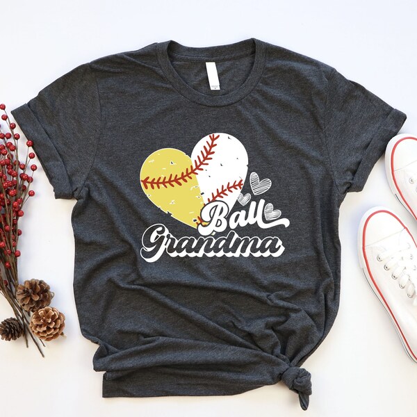 Baseball Softball Grandma Tshirt Etsy