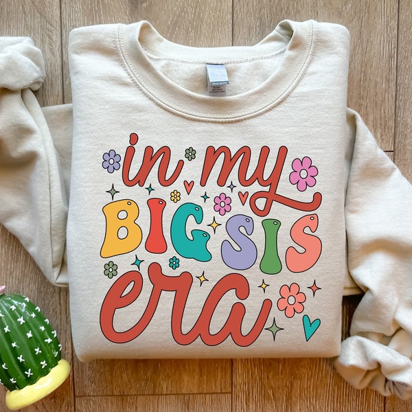 In My Big Sis Era Toddler Tshirt, Retro Kids Gift T Shirt, Cute Cool Big Sister Club Tee, Groovy Big Sis, Toddler & Youth Tshirts, Tote Bag