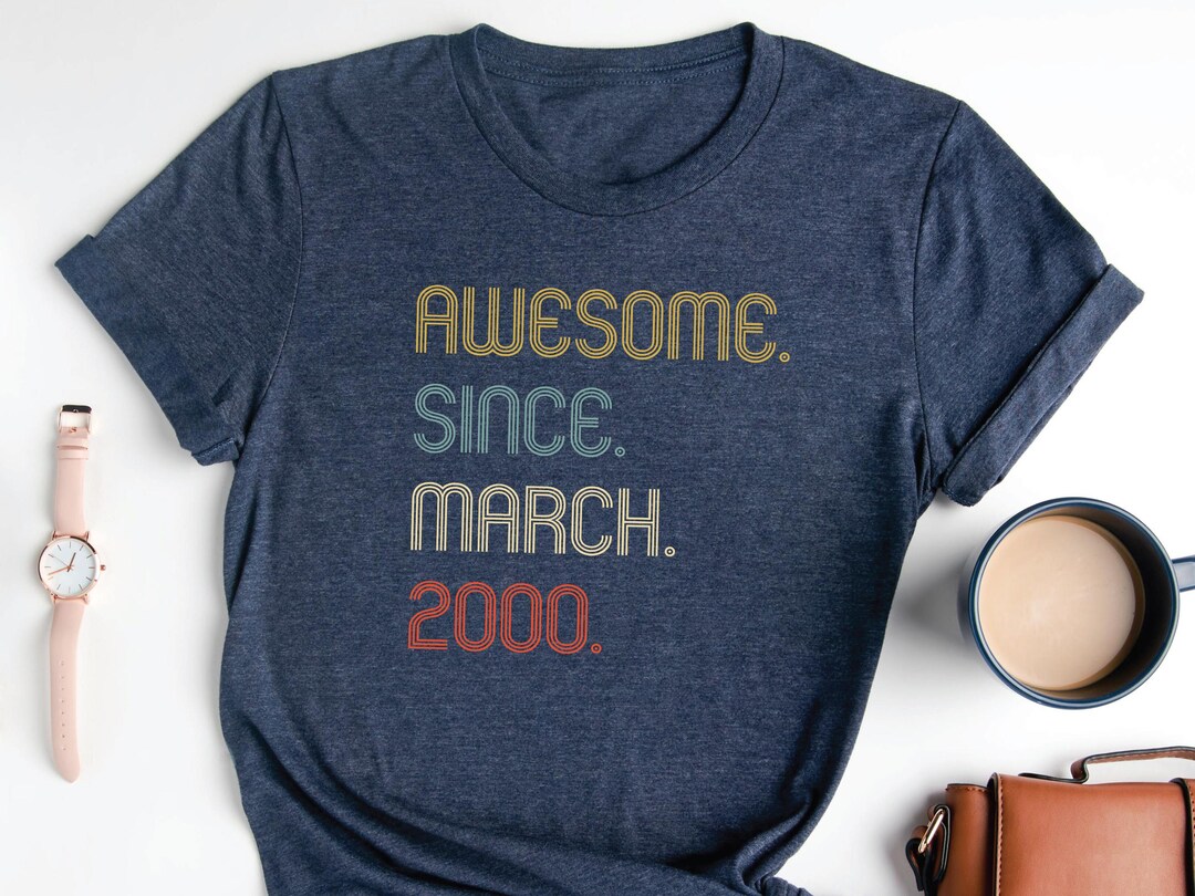 Awesome Since 2000 T Shirt, 25th Birthday Gift Tees for Him, 25th ...
