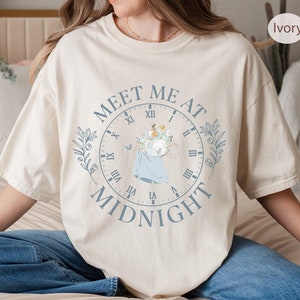 Meet Me at Midnight Cinderella Comfort Color Shirt, Cinderella Midnight Shirt, Cinderella Shirt, Cinderella Princess Shirt, Disney Shirts