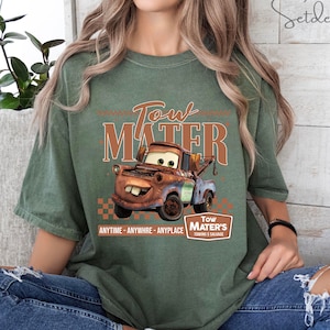 Mater Shirt Funny Comfort Colors Shirt, Pixar Cars Tees, Vintage Graphic T-shirt Family 2024 Trip Gifts