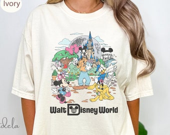 Vintage Walt Disneyworld Comfort Colors Shirt, Vintage Disneyworld Shirt, Mickey And Friends Shirt, Retro Disney Shirt, Disney 2024 Trip