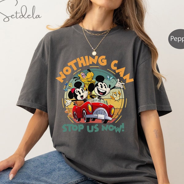 Disney Mickey & Minnie's Runaway Railway Nothing Can Stop Us Now Shirt, WDW Magic Kingdom Disneyland Family Vacation Holiday Gift