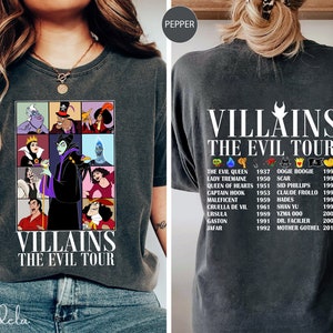 Villains Eras Tour Shirt, Disneyland Villains Tour Tee, Villains Characters Shirt, Girl Trip Shirt, Disneyland Family Shirt, Birthday Gift