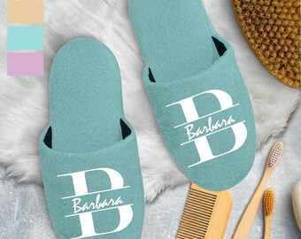 Personalized Women Indoor Slippers Custom Plush Slippers for Mom