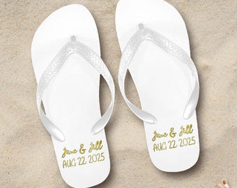 Chanclas blancas de EVA para bodas: Pantuflas unisex para fiestas en la playa, tallas S-XL