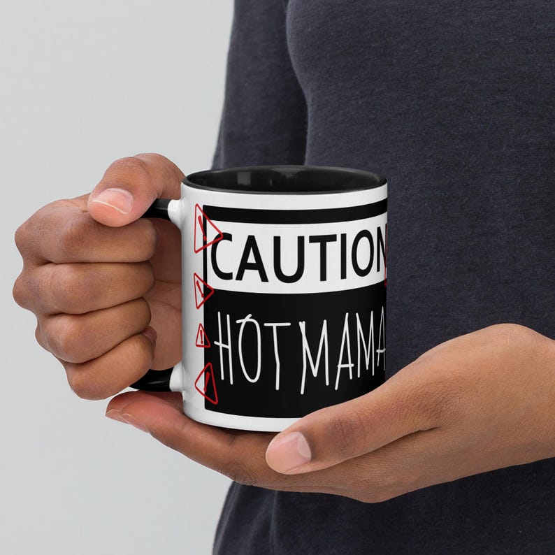Caution Hot Mama Coffee Mug Mother's Day 11oz Tea Mug, Fun Grandma