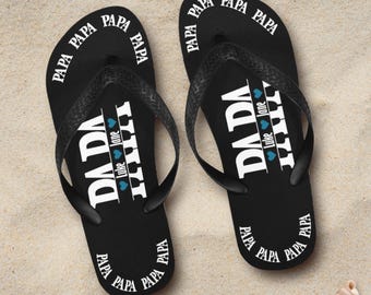 Personalized Papa EVA Flip Flops: Slipper Gifts for Fathers, Unisex Thong Sandals
