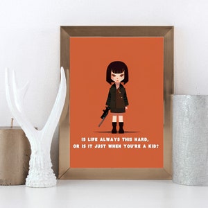Leon Movie Poster, Mathilda Print Art, Mathilda Poster, Movies Printable Art, Poster Art, Red Wall Art, Mathilda Wall Art, Leon Movie