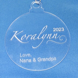 Personalized Acrylic Ornaments Christmas Gift Christmas Tree Ornament Custom Ornament Holiday Home Decor