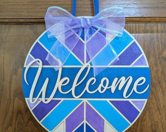 DIY Barn Quilt Welcome Sign Craft Kit wooden paint your own custom create front door decor rustic farmhouse country