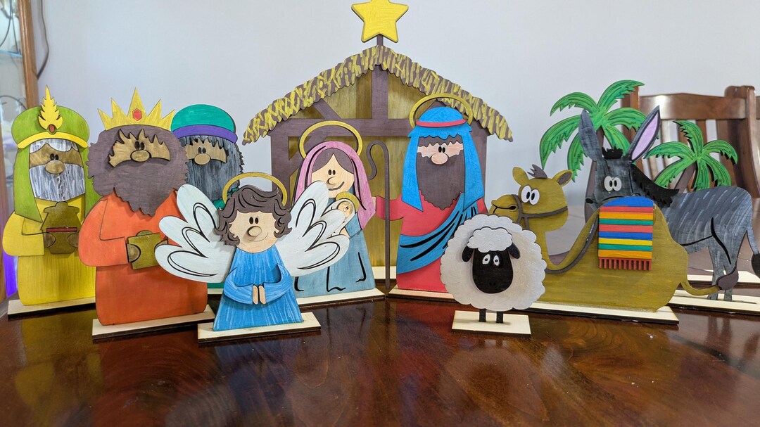 DIY Christmas Nativity Set Manger Scene Craft Kit Precision Laser Cut ...