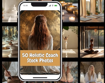 Holistic Coach Stock Photos: 50 Spiritual Wellness Images  (Digital Download)