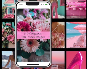 Pink Stock Photos | 140 Social Media Images (Digital Download)
