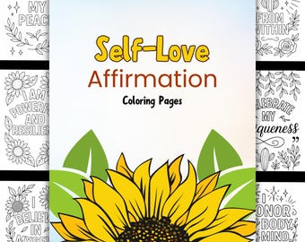 Libro para colorear de afirmaciones de amor propio: 20 frases positivas imprimibles (Descargar PDF)