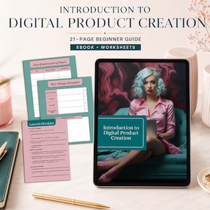 Digital Product Creation Ebook for Beginners | 21-Page PDF Guide with Worksheets (Digital Download)