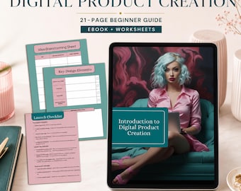Création de produits numériques : guide pratique pour débutants | 21 pages au format PDF avec exercices (téléchargement numérique)