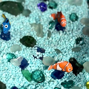 Ocean Sensory Bin Kit Nemo Sea Fish Sensory Bin Filler Sensory bins activity for kids Toddler bday gift Sensory Play Loose Parts