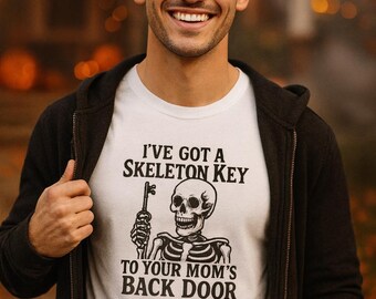 Funny Skeleton Halloween T-Shirt: Sarcastic Humor for Men
