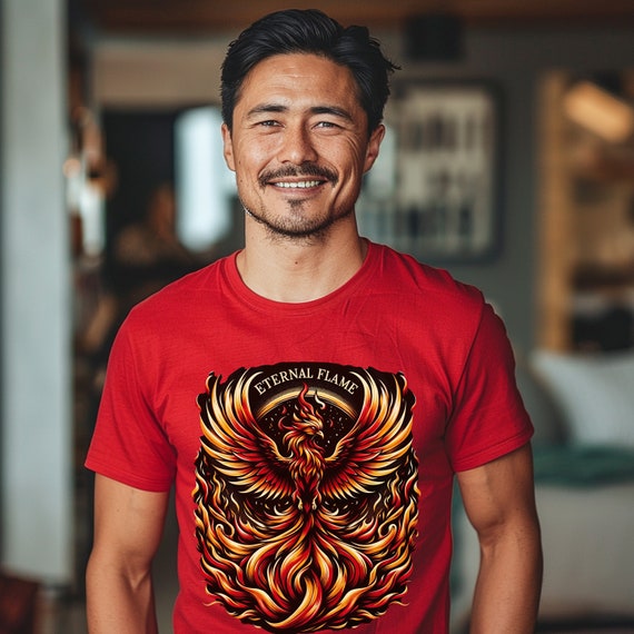Jeff Mills PHOENIX FUTURE 火の鳥 Tシャツ付　サイン入 Fiery Orange Phoenix T-shirt, Rising From Flames - Etsy