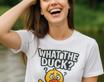 What The Duck Funny Rubber Duck T-Shirt, Novelty Tee